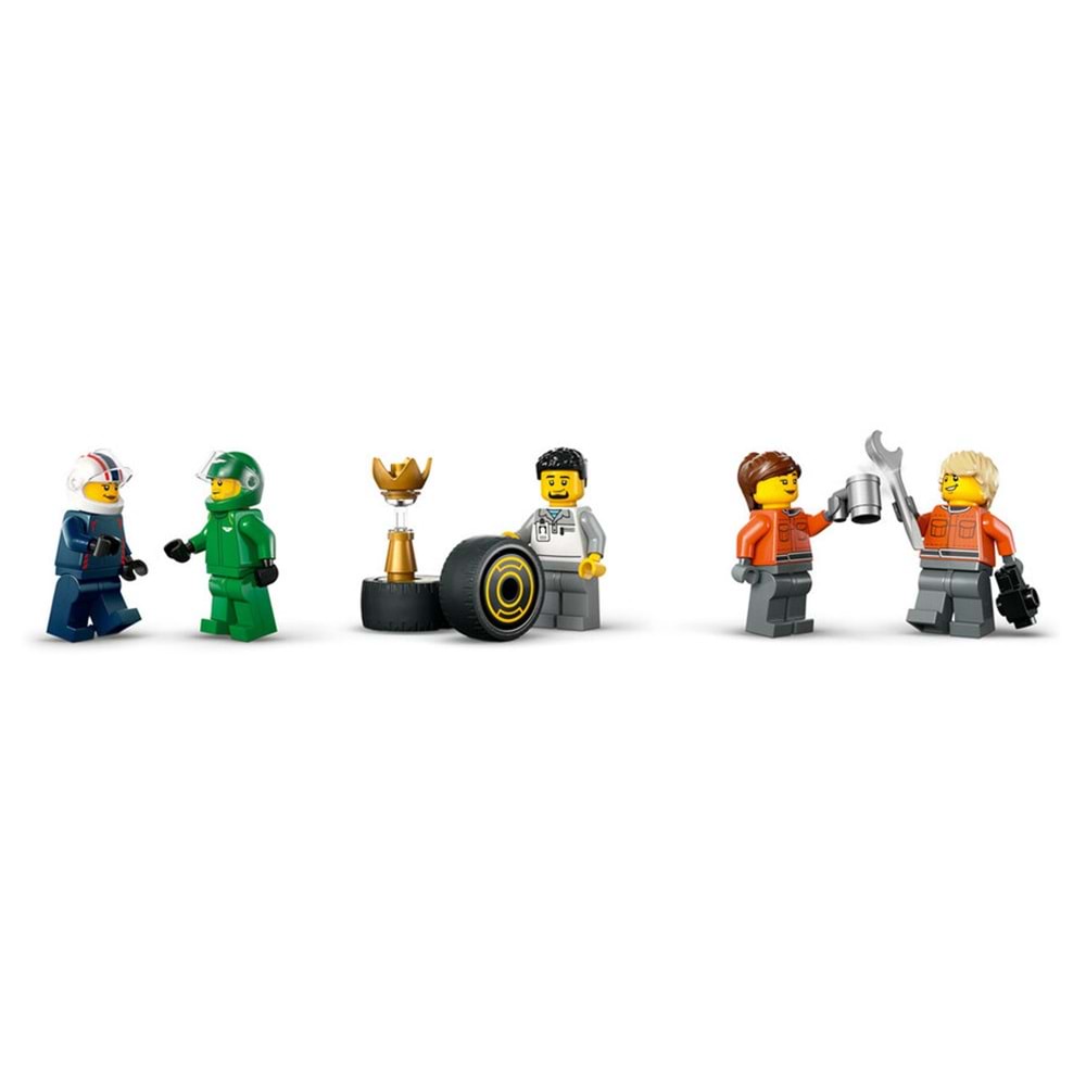 LEGO-60445 City RB20 ve AMR24 F1 Arabalı F1 Kamyonu