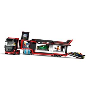 LEGO-60445 City RB20 ve AMR24 F1 Arabalı F1 Kamyonu