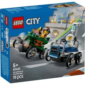 LEGO-60459 City Uçak, Hastane Yatağına Karşı Yarış Arabası Paketi