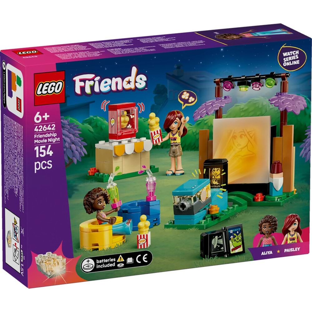LEGO-42642 Friends Arkadaşlık Film Gecesi