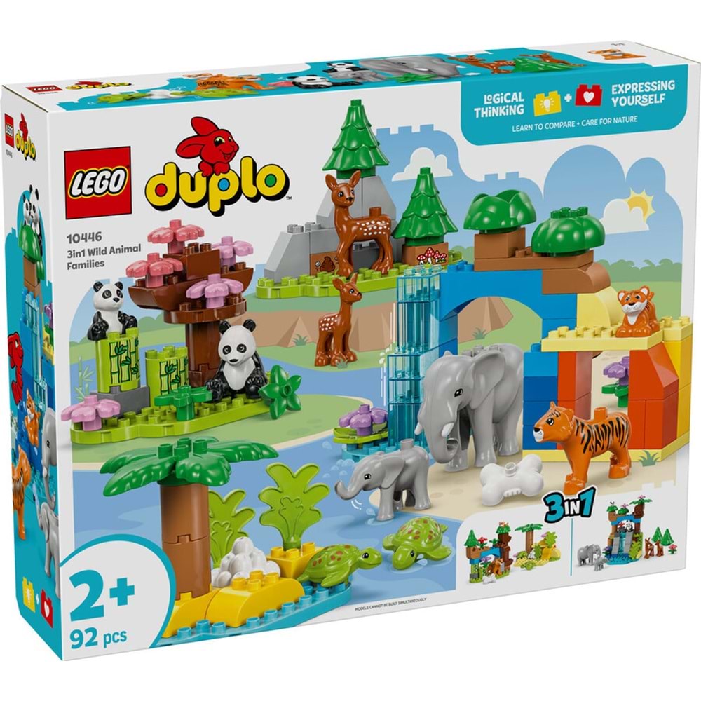 LEGO-10446 DUPLO 3’ü 1 Arada Vahşi Hayvan Aileleri