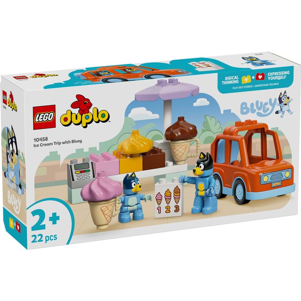 LEGO-10458 DUPLO® Bluey Bluey ile Dondurma Gezisi