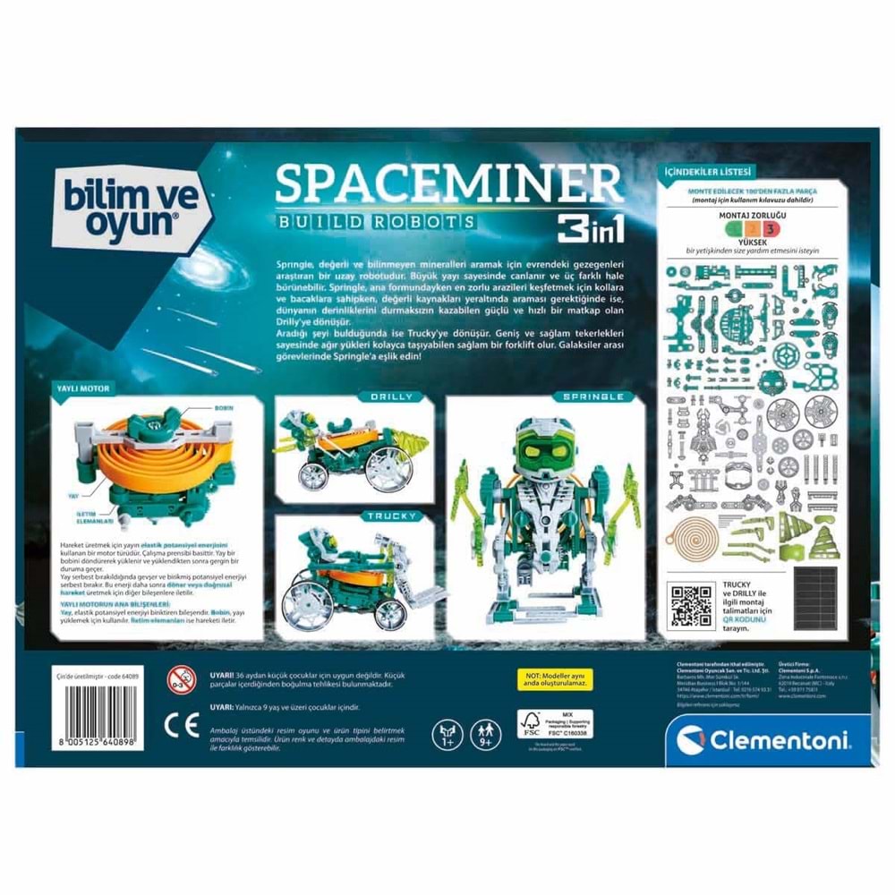 Clementoni-64089 Bilim ve Oyun - Spaceminer