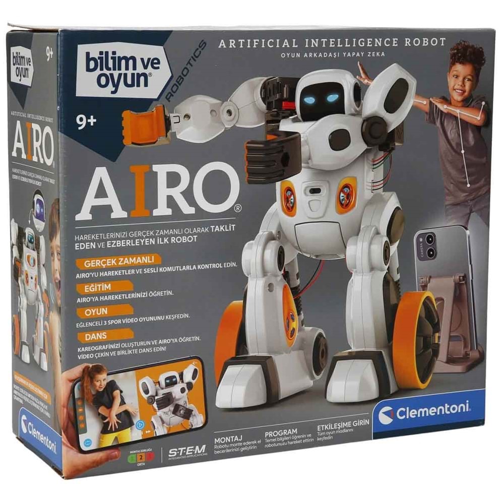 Clementoni-64090 Bilim ve Oyun: Airo Yapay Zeka Robotu
