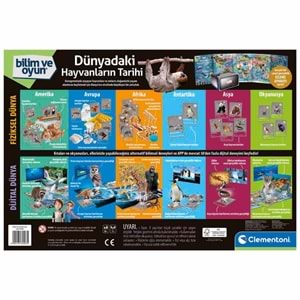 Clementoni-64093 Bilim ve Oyun Dünyadaki Hayvanların Tarihi 64093