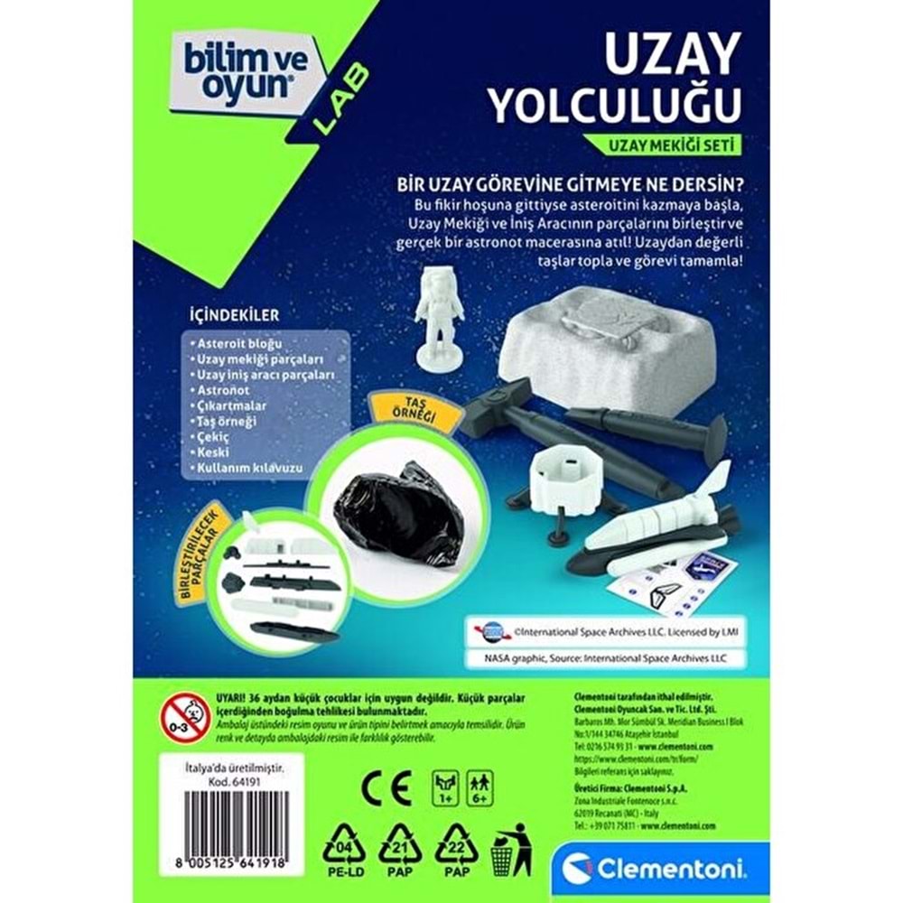 CLEMENTONI-64191 BİLİM VE OYUN - NASA UZAY MEKİĞİ SETİ