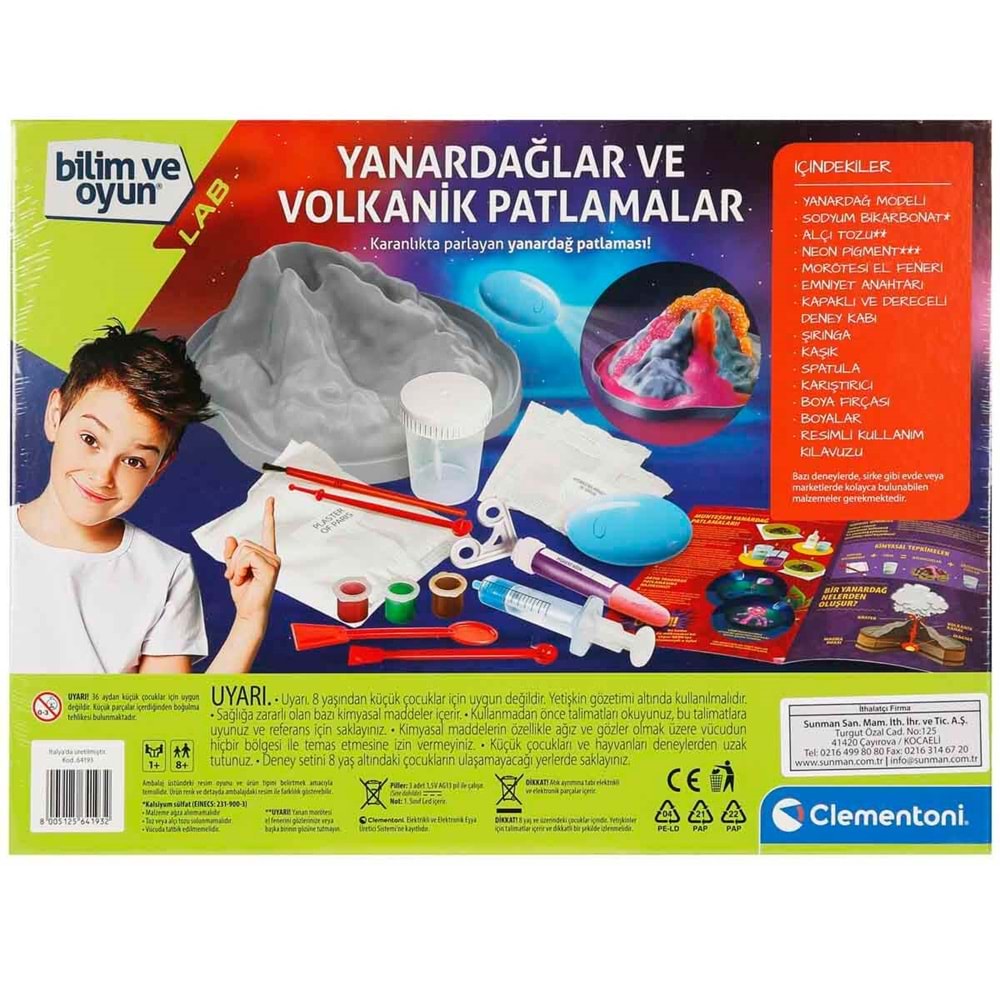 Clementoni-64193 Yanardağlar ve Volkanik Patlamalar
