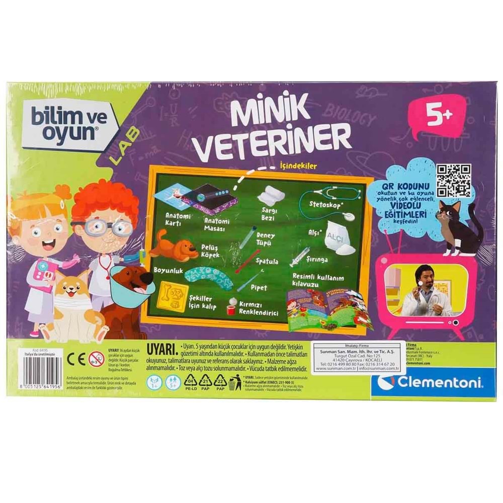 Clementoni-64195 Bilim ve Oyun - Minik Veteriner