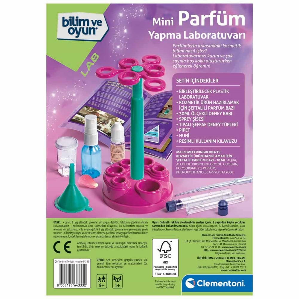 Clementoni-64333 Bilim ve Oyun - Parfüm Seti