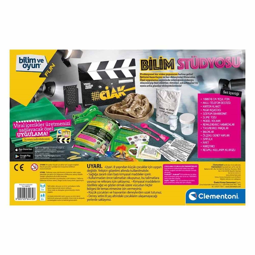 Clementoni-64472 Bilim ve Oyun Bilim Stüdyosu