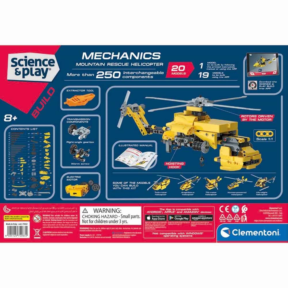 Clementoni-Mekanik Laboratuvarı - Kurtarma Helikopteri Cle-75063TR