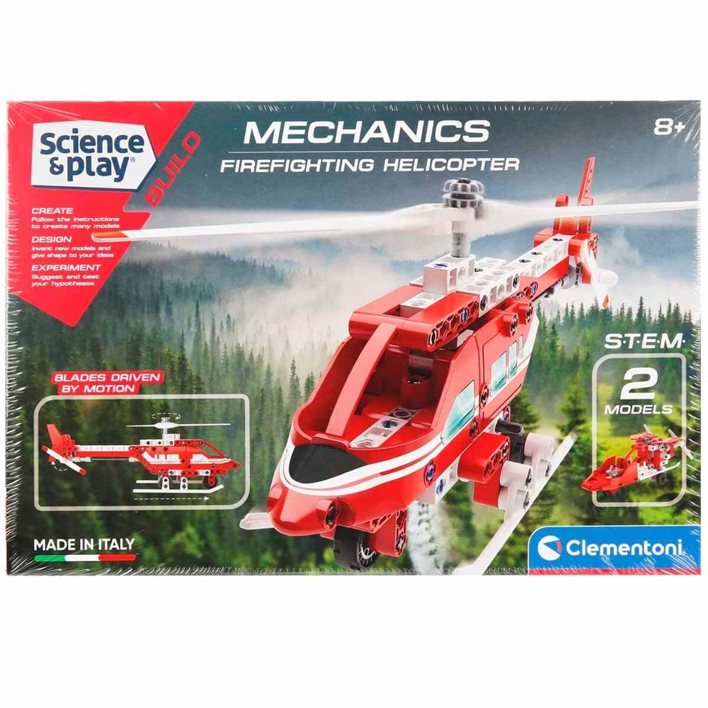Clementoni-75075TR Mekanik Laboratuvarı Firefighting Helikopter