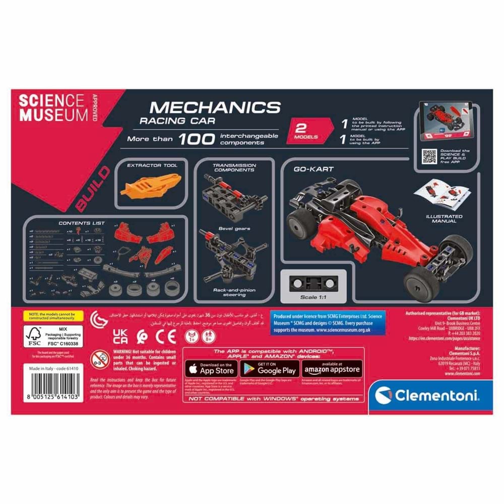 Clementoni-75094TR Mekanik Laboratuvarı Racing Car